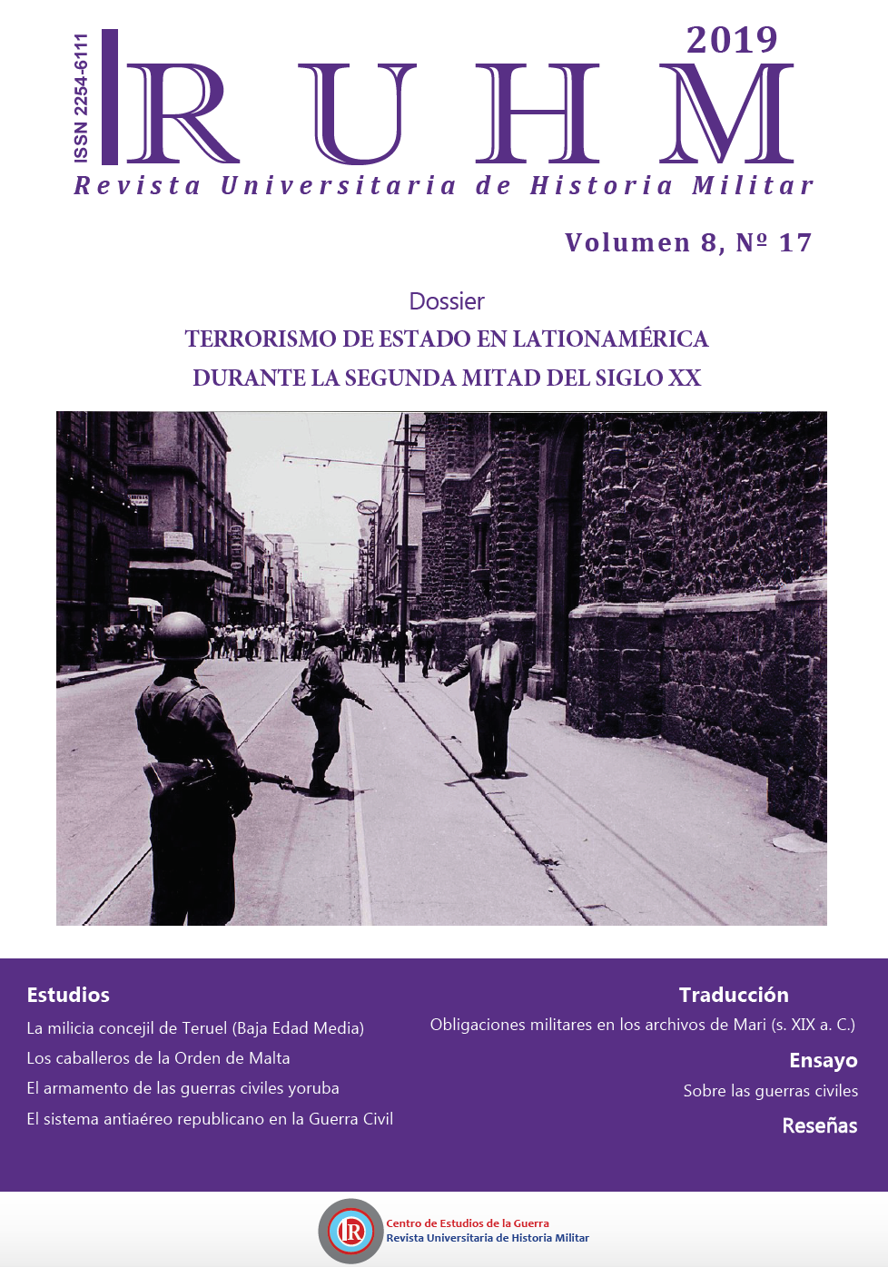 					Ver Vol. 8 N.º 17 (2019): Terrorismo de Estado en Latinoamérica durante la segunda mitad del siglo XX
				